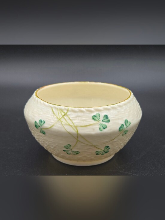 Belleek Other - Vintage Belleek Ireland Shamrock Sugar Bowl